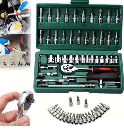 Set Soket Drive 46 pcs 1/4 inc - Cnc Bits ulasan dan harga