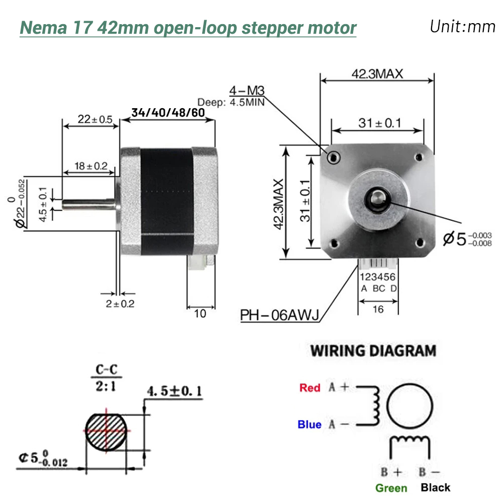 Motor Stepper Nema17 42 Motor  - Nema 17 Stepper ulasan dan harga