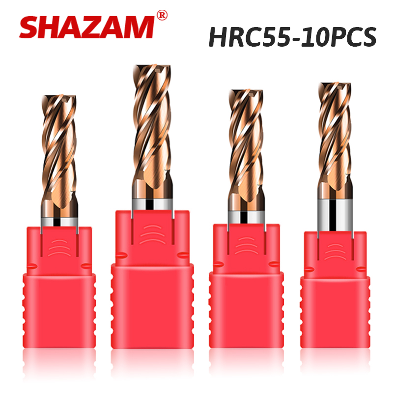 SHAZAM 4-Shank HRC55 4-Flute p - End Mill Set ulasan dan harga